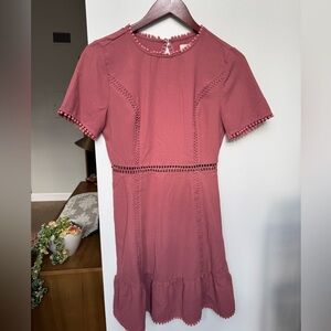 Moon River Dusty Rose Open Back Dress